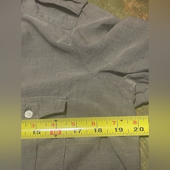 Esprit Women’s Gray Button Down Long Sleeve Shirt - Unique Stitching | Size 12 - Picture 8 of 9